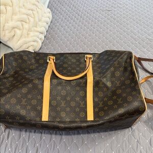 Imitation Louis Vuitton Luxury Brown Monogram Travel Bag perfect shape